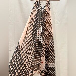 ASOS Black and Cream Geometric Swim Coverup